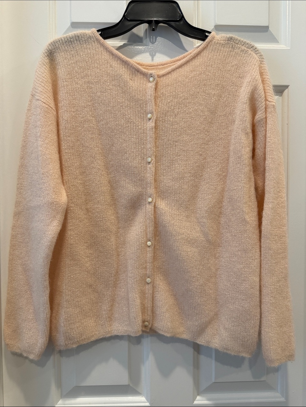 Sézane Gaspard Cardigan Light Pink Blush Pearl Button Sweater S